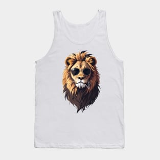 Regal Swagger: Lion Rocking Shades and Cigars Tank Top